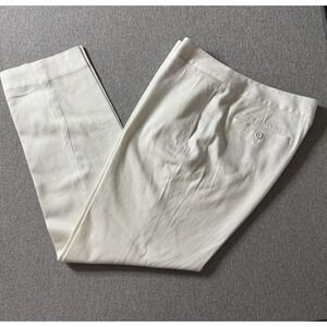 Liz Claiborne "Jackie" Women's  12 White Summer Ankle Dress Pants Cotton Spandex